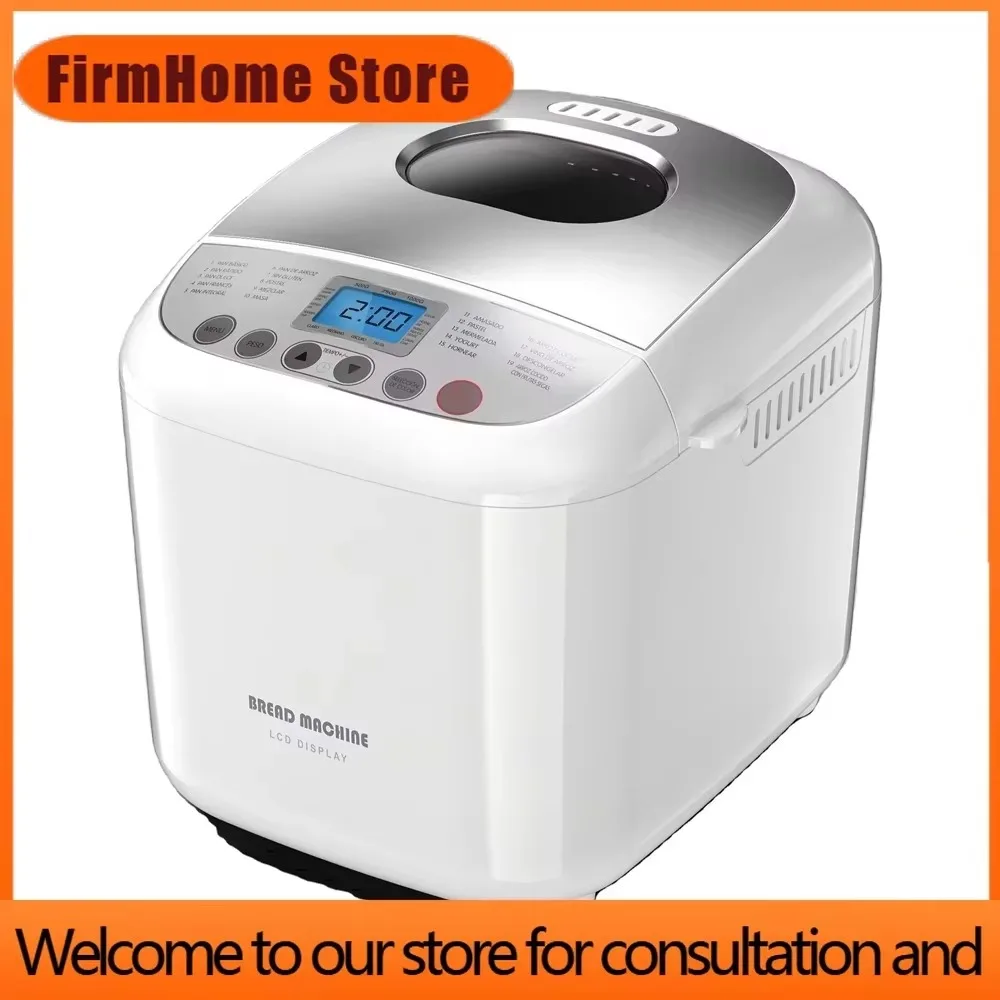 FirmHome Store19 In 1 Home Bread Maker Machine Large Glass Clear LCD Display Electric Efficient Time-Saving Bread Making Machine