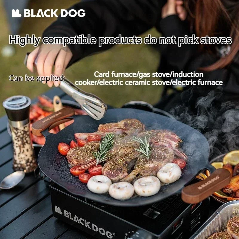 Imagem -05 - Blackdog Non-stick Frying Pan Grill Pan Churrasco Baking Tray Plate Prato Grande Ultraleve Acampamento ao ar Livre Panelas de Viagem