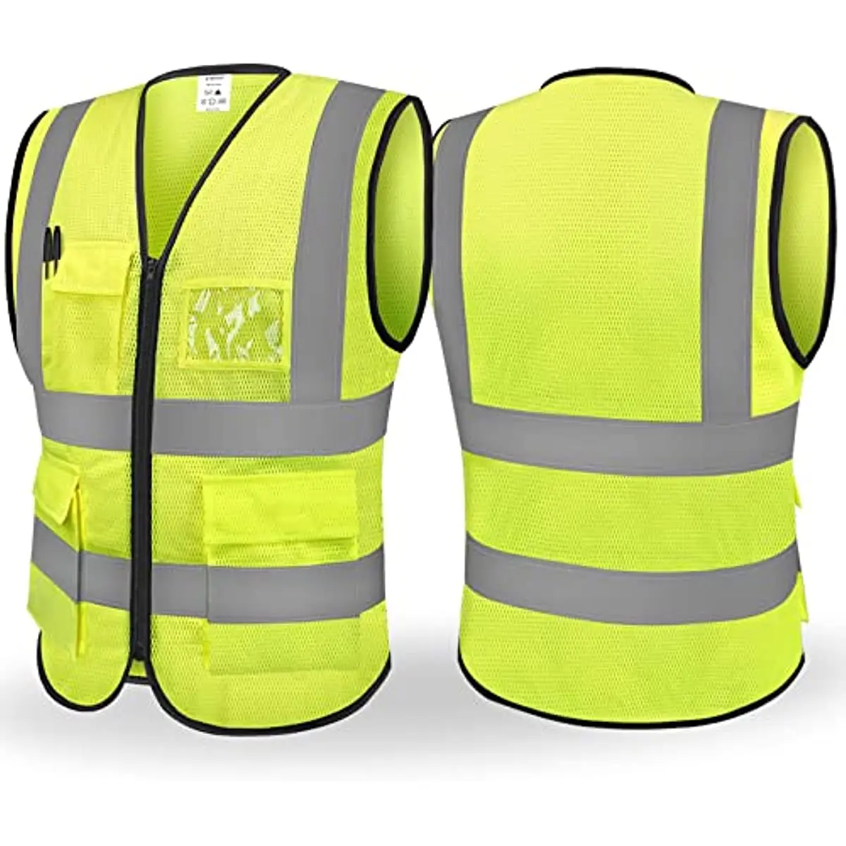 Customize Your Text Sign High Visibility Summer Breathable Safety Work Reflective Vest Personalized Construction Traffic Outdoor