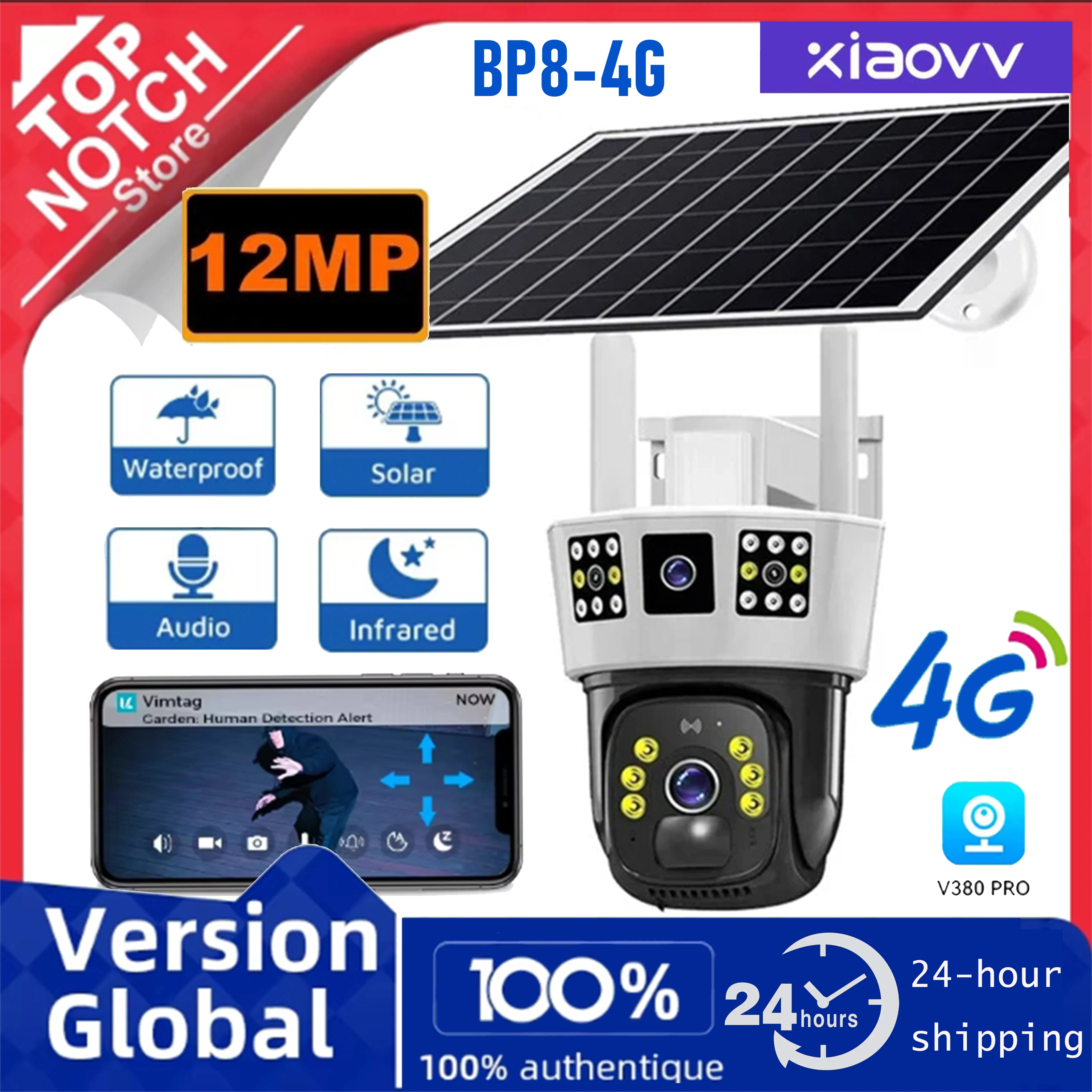 camera de vigilancia solar sem fio ao ar livre smart exterior cctv home security protection cartao sim ip 6k 12mp 4g 01