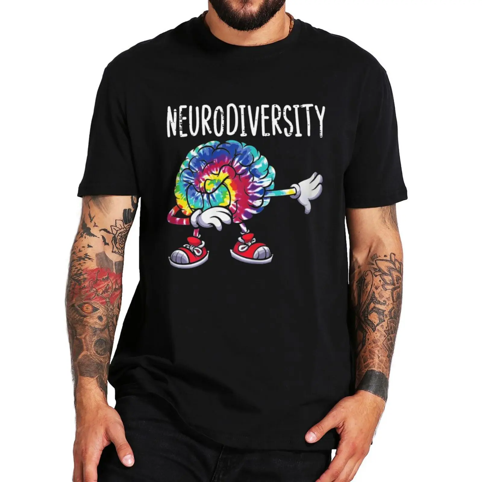 Neurodiversity Brain Autism Awareness T Shirt Retro Neurologist Harajuku Tops EU Size Cotton Unisex Summer Casual T-shirts