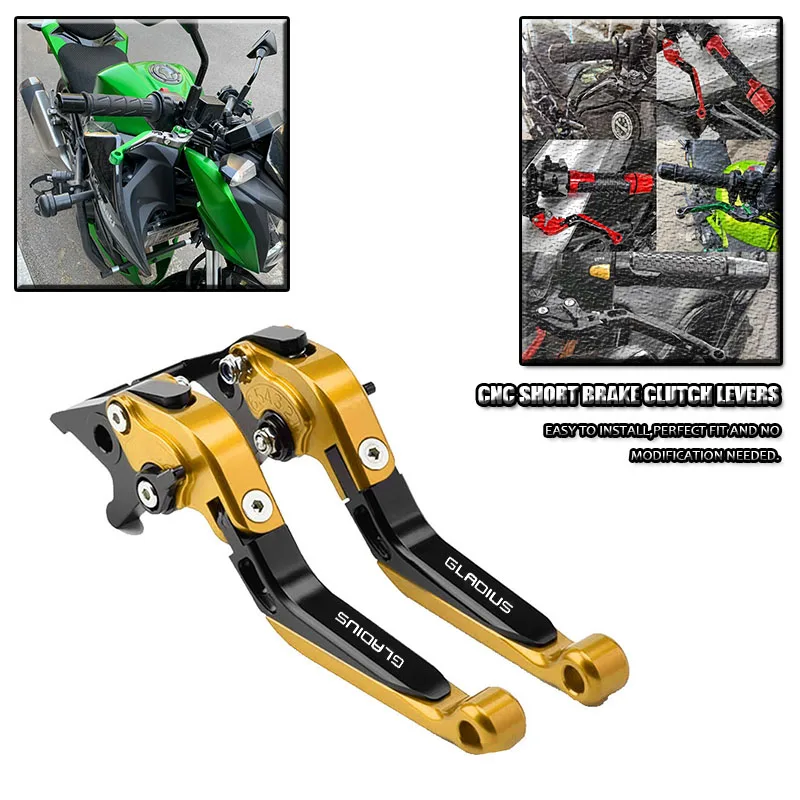 

Для SFV650 GLADIUS 09 10 11 12 13 14 15 мотоциклетный рычаг тормозной муфты с ЧПУ, алюминиевые выдвижные регулируемые рычаги, аксессуары