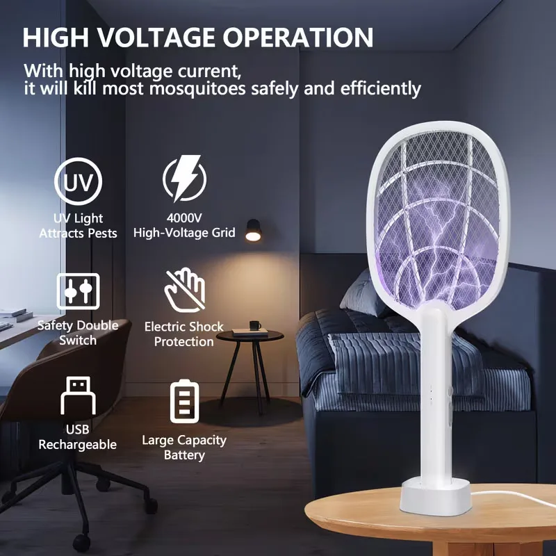 1/2 Stück Elektrische Mückenklatsche Typ-C Wiederaufladbare Mückenkiller-Lampe Insektenfalle für Innen und Außen Schädlingsbekämpfung – Detail 1