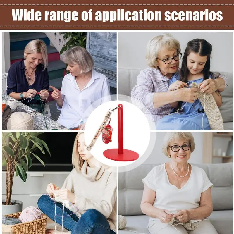 Держатель пряжи для вязания крючком, приспособление для вязания пряжи, принадлежности для вязания для любителей рукоделия, браслет, спиннер, органайзер для шариков для вязания крючком