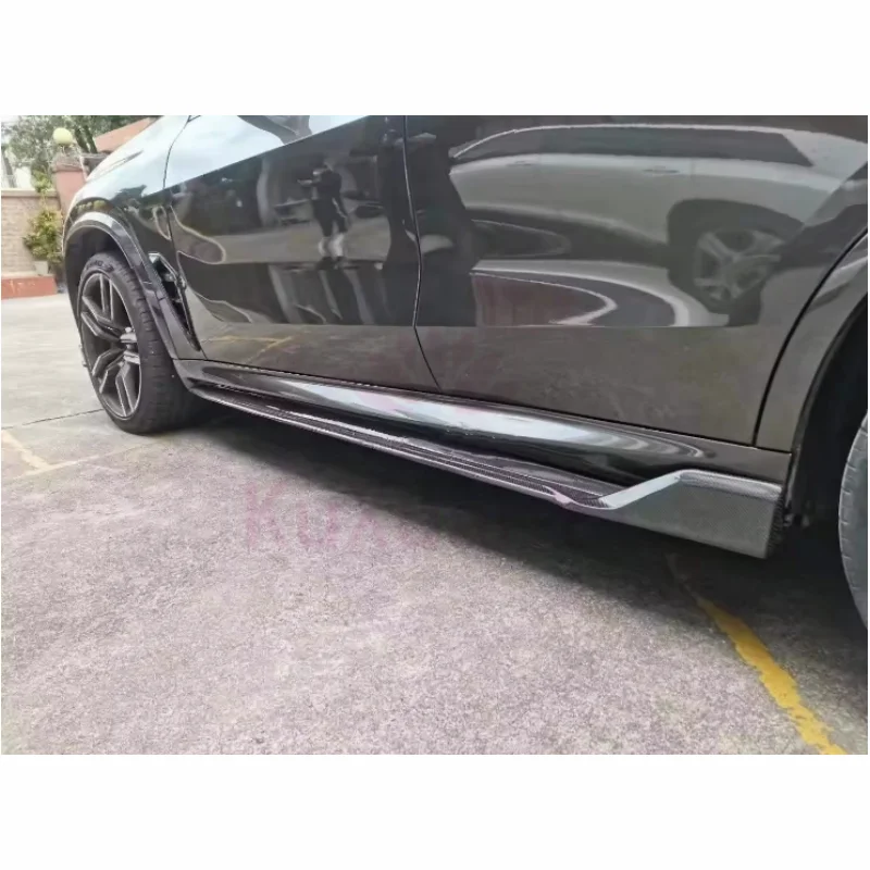 تستخدم لسيارات BMW X5M F95 ألياف الكربون LD نمط الجانب تنورة مناسبة لسيارات BMW X5M F95 2019-UP X5M F95 الجانب تنورة