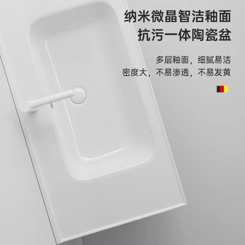 for Basin Ceramic integrated washbasin Bathroom cabinet middle Embedded single Wash cabinet Wash