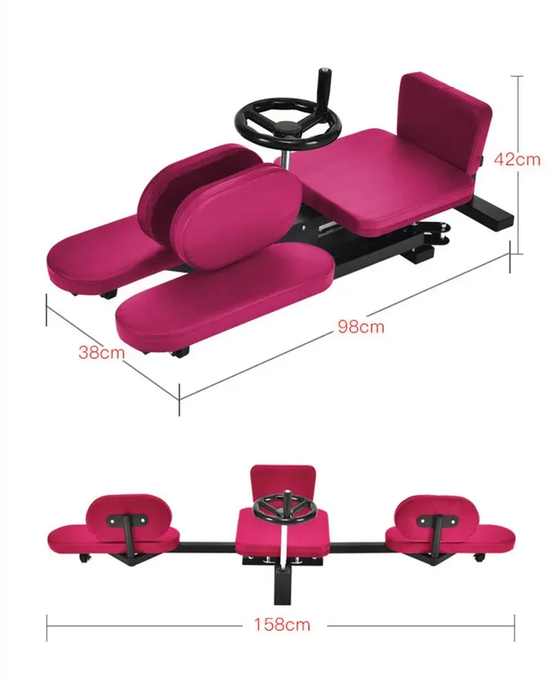 Newly Upgraded ZJFIT Home Gym Fitness Leg Split Yoga Exercise Stretching Machine With Adjustable Wheels