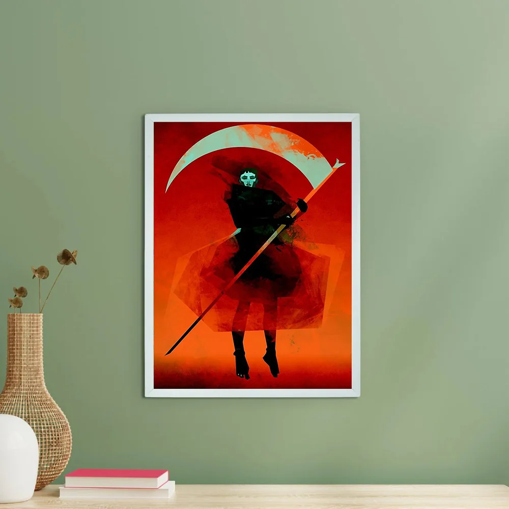 باطني الساموراي قماش جدار الفن اليابانية المحارب زن ديكور النينجا أنيمي المشارك طباعة المناظر الطبيعية الروحية اللوحة #6