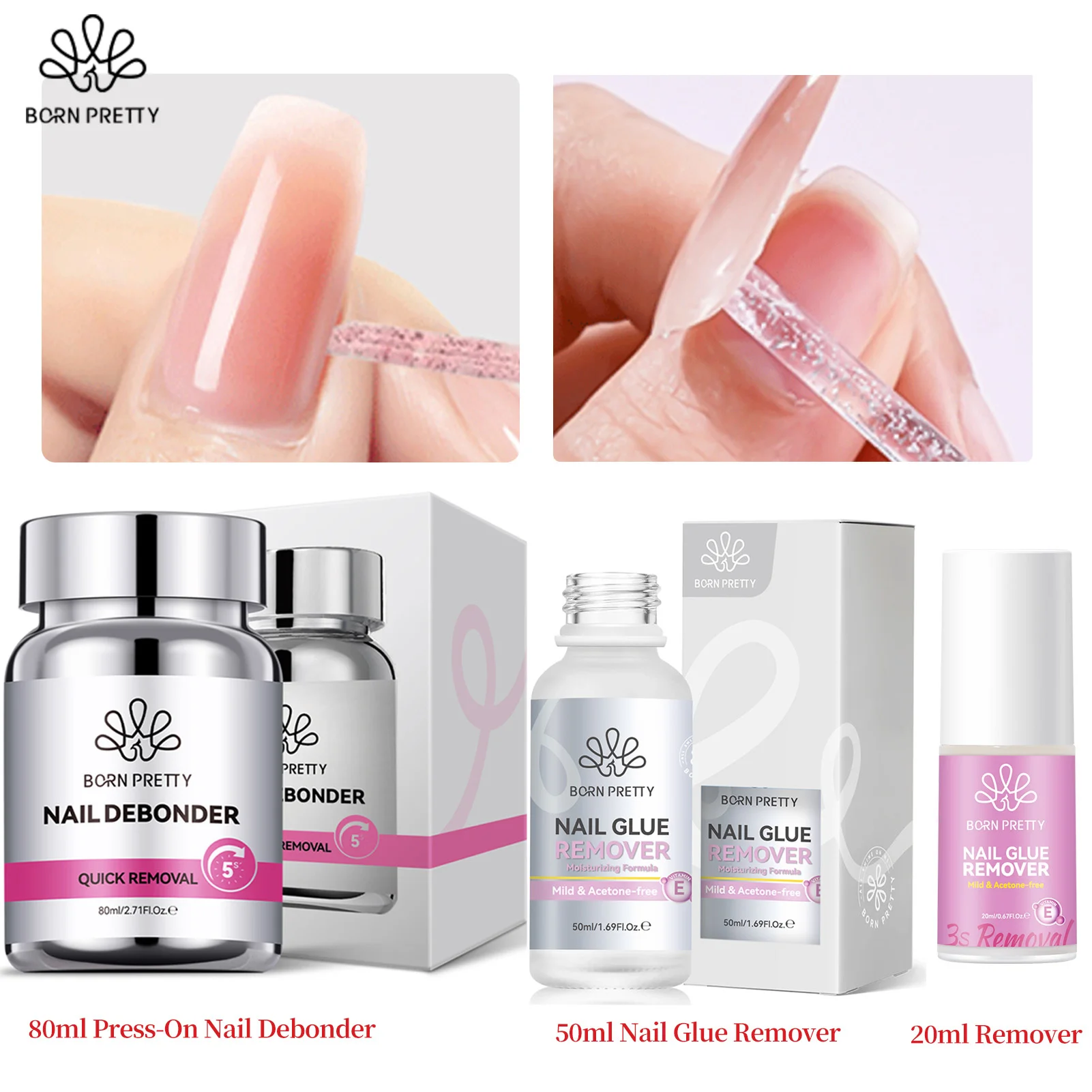 BORN PRETTY Rozpuszczalnik do kleju do paznokci do sztucznych paznokci żelowych, tipsów i trwałych klejów, płyn do usuwania żelu