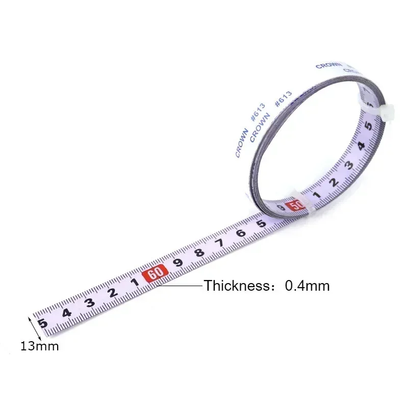 Mitre Track Tape Measure Self Adhesive Metric Steel Ruler Mitre Saw Scale untuk T-track Router Table Saw Band Saw Alat Pertukangan