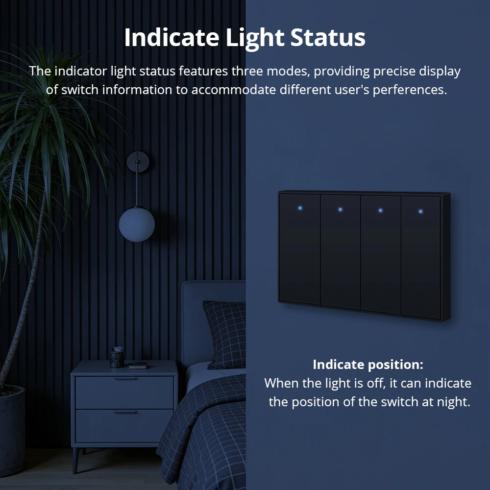 Benexmart US AU Zigbee Interruptor de luz de parede sem neutro com neutro Funciona com Tuya Smartthings Alexa Google Home 1 2 3 4 6Gangs