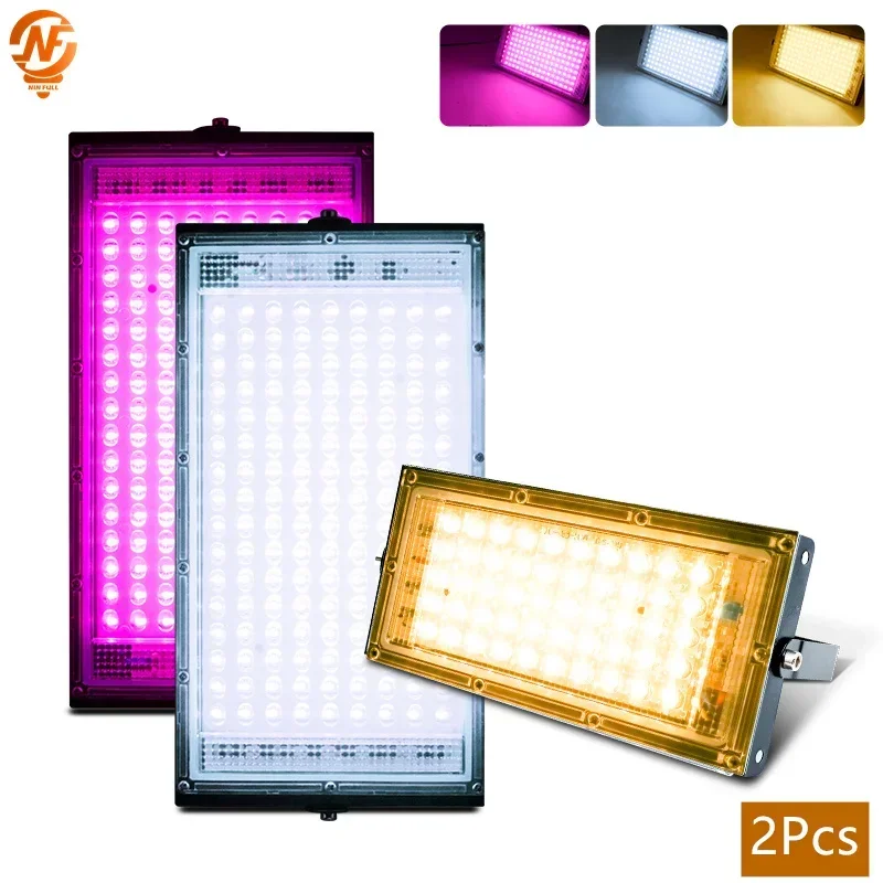 

2Pcs Led Grow Light 50W 100W Phytolamps Light LED Full Spectrum 220V Plant Hydroponic Lamp Greenhouse Seeds Flower Grow Lighting