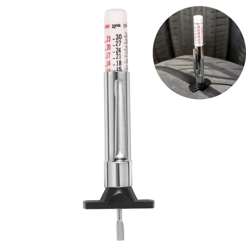 X9FA High Accuracy Tyre Depth Gauge Tyre Depth Measurement Tool Stainless Steel