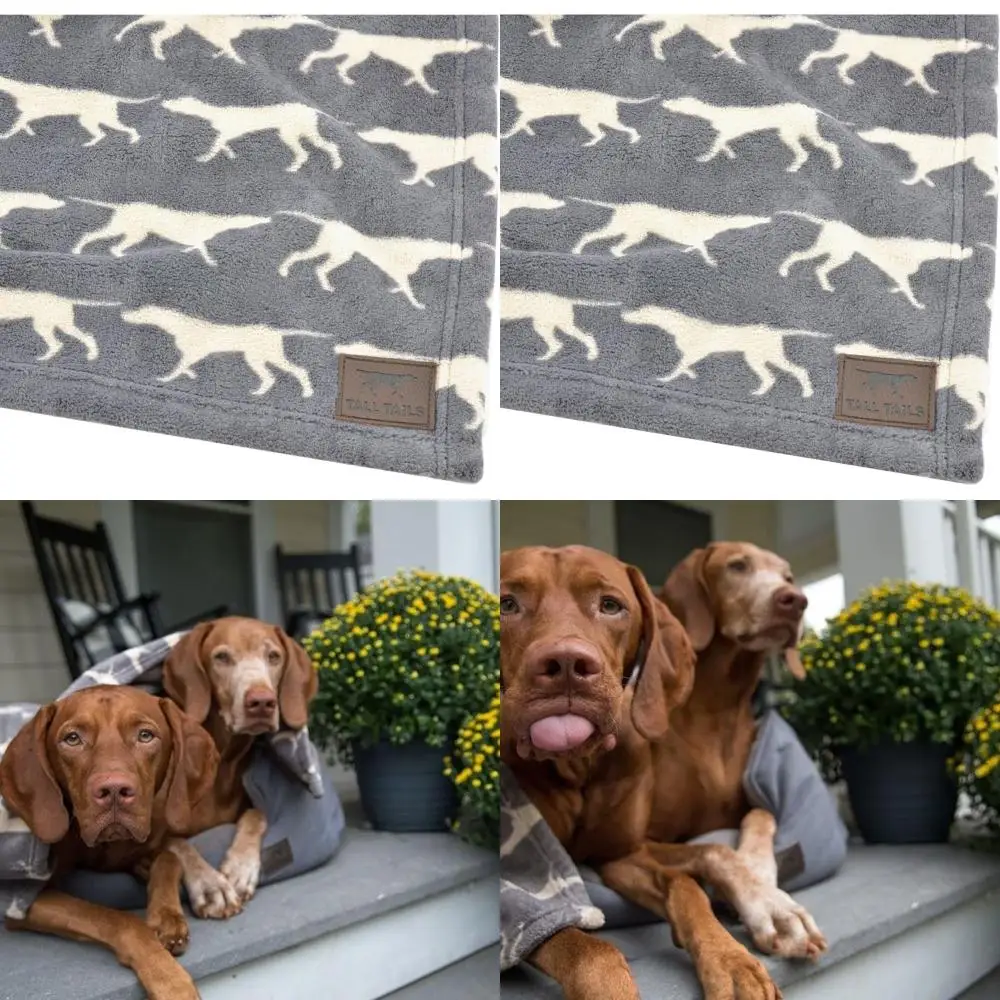 بطانية كلب من الصوف الناعم باللون الرمادي مقاس 40 × 30 بوصة