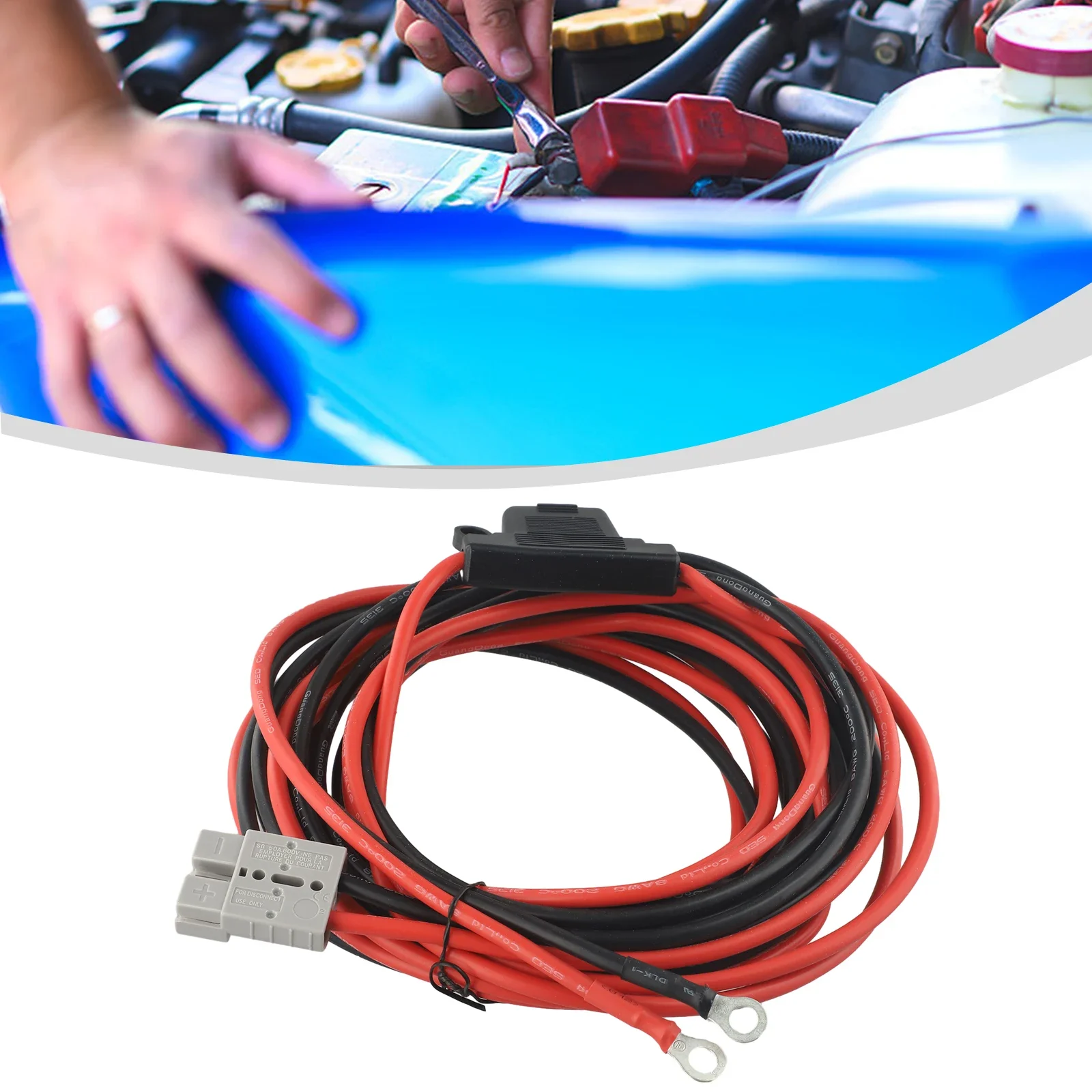 

New 50A Wiring Kit Battery Cable Quick Connect Wire 12V 1m/6m For Anderson Type Plug Battery Cable Quick Connect 600V 10awg Kit