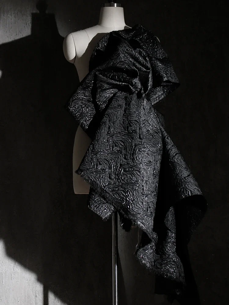 

Рельефная жаккардовая ткань для креативного силуэта, дизайнерская одежда, ткань для шитья, ткань «сделай сам», полиэстер, материал