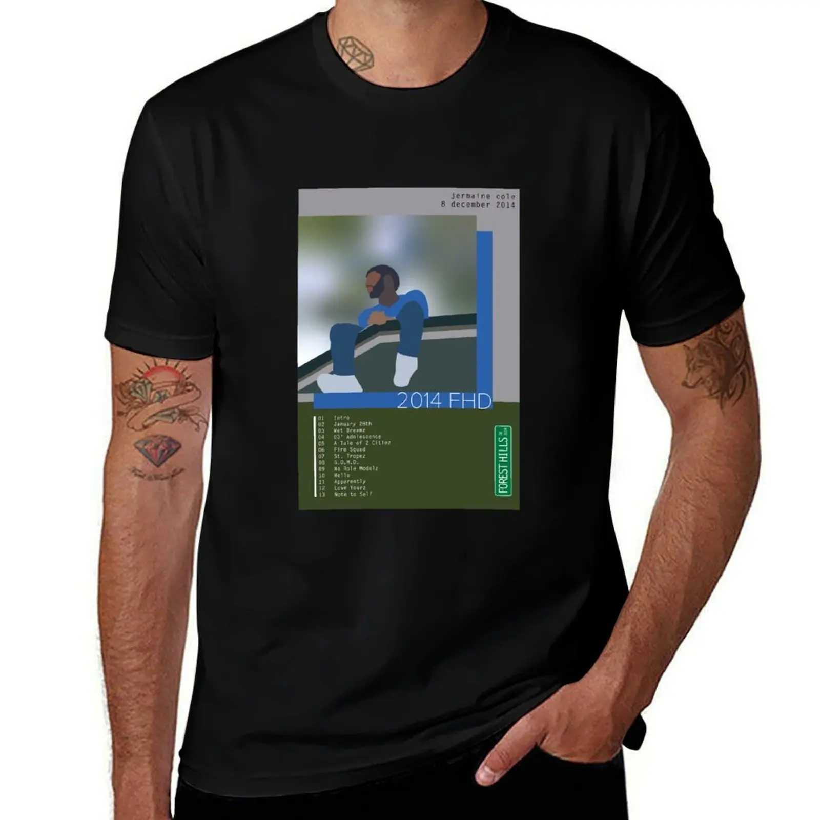 

j. cole 2014 forest hills drive T-Shirt man t shirt summer man t shirts graphic t shirt man designer T-Shirt
