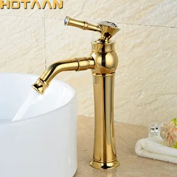 . Modern Gold Faucet,gold bathroom faucets,gold finish basin faucets,gold tall high bathroom sink faucet YT-5096