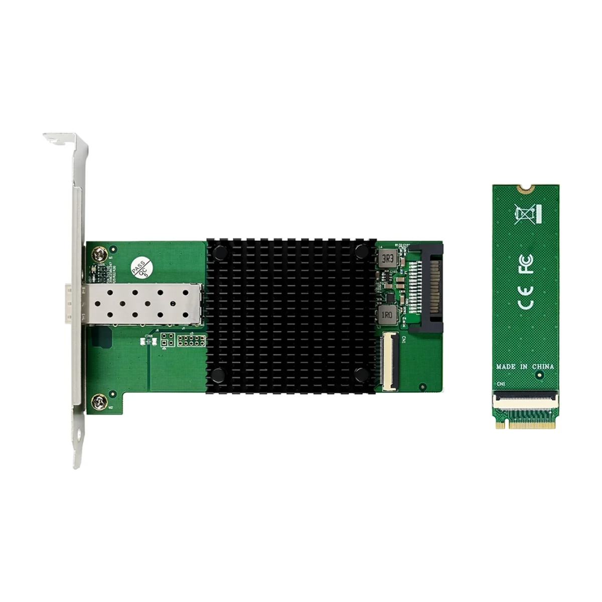 Server Network Card M.2 B+M KEY 8-Channel Single-Port 10GbE SFP Ethernet NIC Network Card for Win10 FreeBSD Linux System