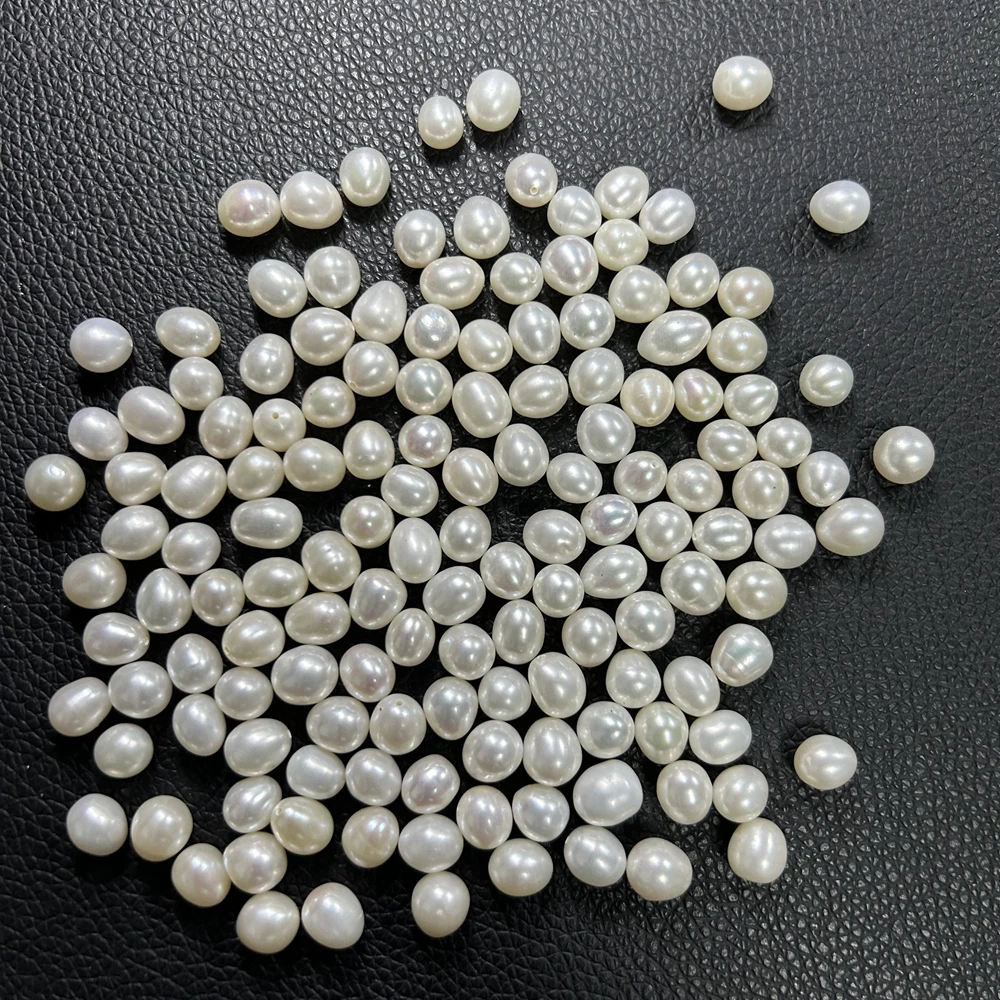 Meisidian 4-12mm Half Hole Wholesale Potato Freshwater Pearls Rice Shape Pearl