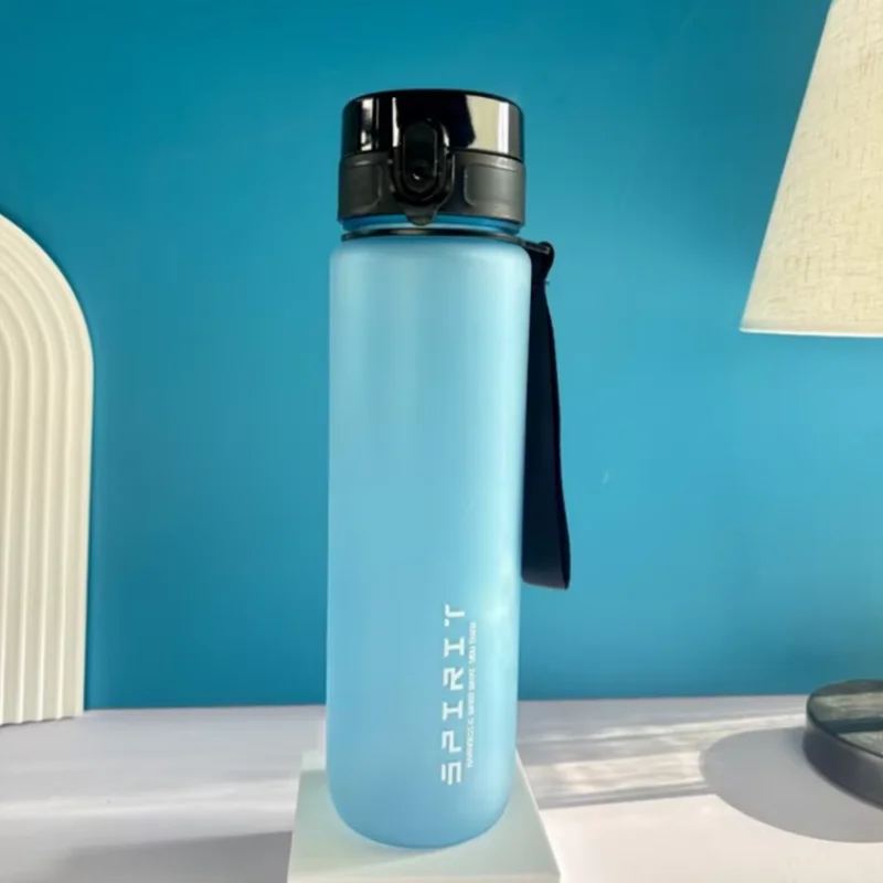 1L زجاجة مياه رياضية عالية السعة البلاستيك اللياقة البدنية المحمولة مانعة للتسرب شرب زجاجة التخييم المشي لمسافات طويلة أكواب رياضية