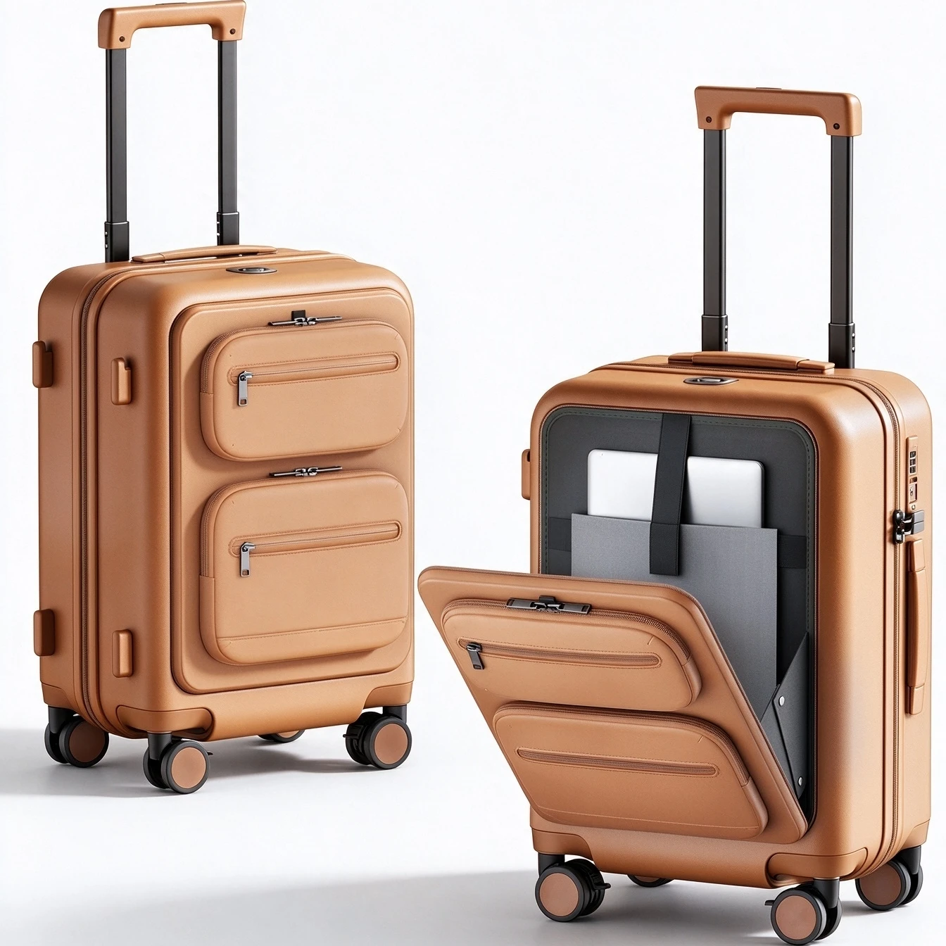 Spinner Wheel Rolling Suitcase 20 Inch - Rolling Luggage with Removable Laptop Pocket