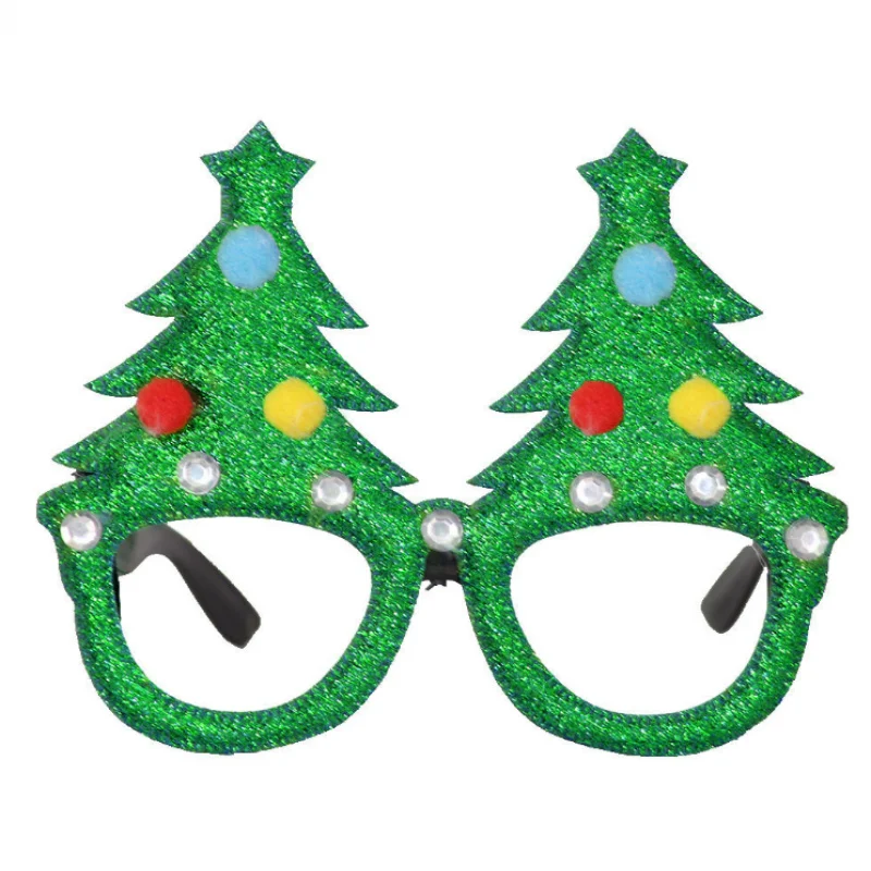 3/6/9 Christmas decorations, Christmas glasses, party face frames, holiday supplies, snowman deer horn glasses frames