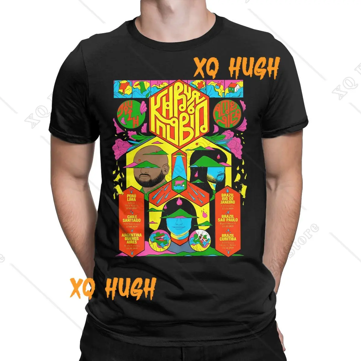 Men's T-Shirt Khruangbin Laura Lee Amazing Cotton Tee Short Sleeve Tour In South America Poster T Shirts Crewneck Tops Present