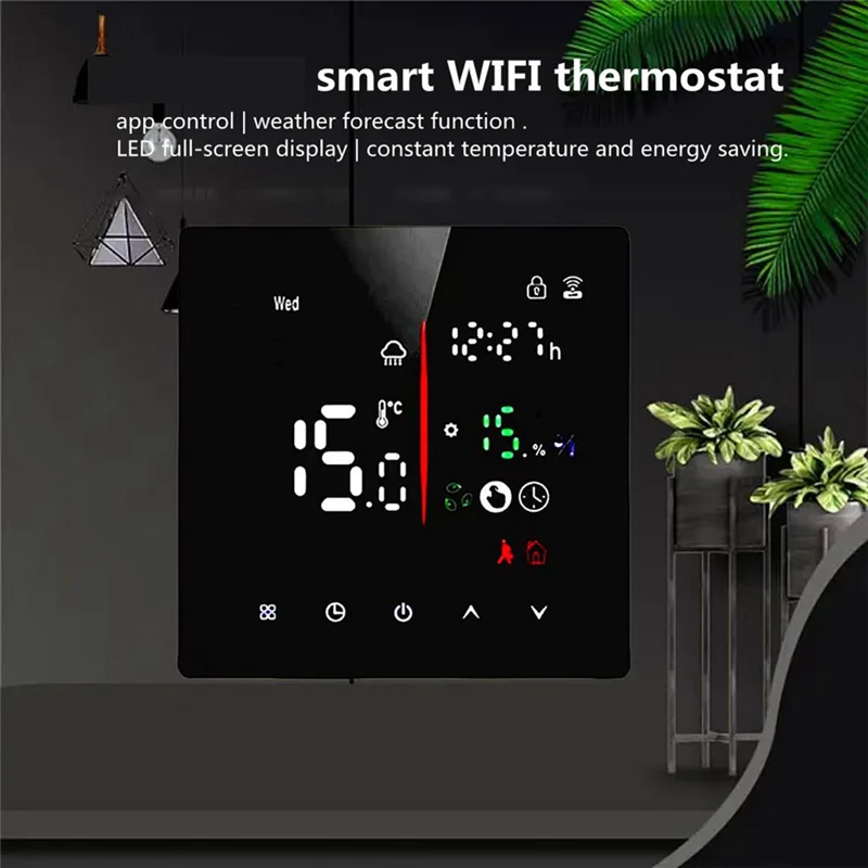 Termostato integrado A88E sin WIFI, calentador eléctrico de 16A, temporizador inteligente, Control de pantalla táctil, termostato programable para casa