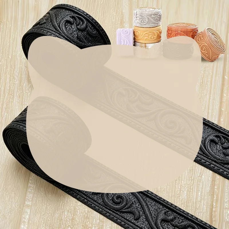 Sound Absorbing 3D Embossed Foam Wall Decor Self-Adhesive 230cm Trim for Home Office Meeting Room Wall