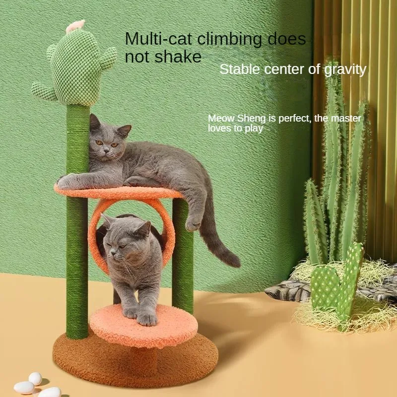 

Cactus Cat Climbing Frame, Small Tree Nest Shelf, Comprehensive Cat jumping Platform Toy