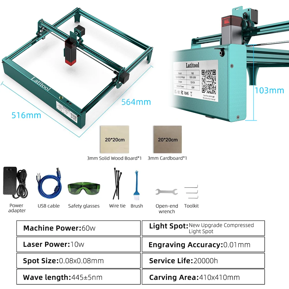 Carving Laser Engraver 3D Cutting DIY KIT Marking Portable Fiber Wood Metal handheld credit card jewelry Laser Engraving Machine