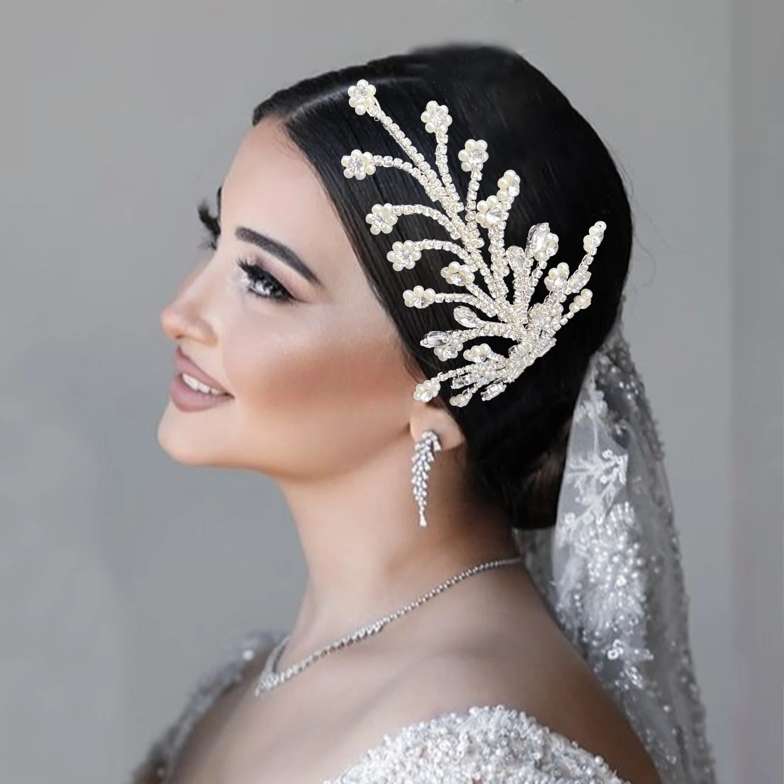 

DZ249 Elegant Bridal Tiaras Bride Hair Accessories for Women Fashion Bride Hair Ornaments Jewelry Bridal Flower Headpiece