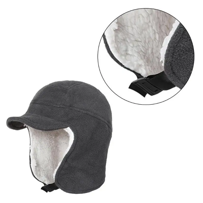 

39BD Men Women Warm Plush Hat Winter Cycling Hat Cold Weather Outdoor Adventures Skull Cap Adult Mountain Climbing Riding Hat