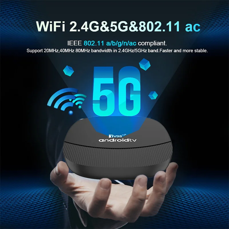 TV98 ATV Max Plus TV Box 8K 4K Android 14 Set Top Box 4G 5G 8GB 128GB صوت عن بعد WiFi مشغل الوسائط Ultra Smart TV Box iptv