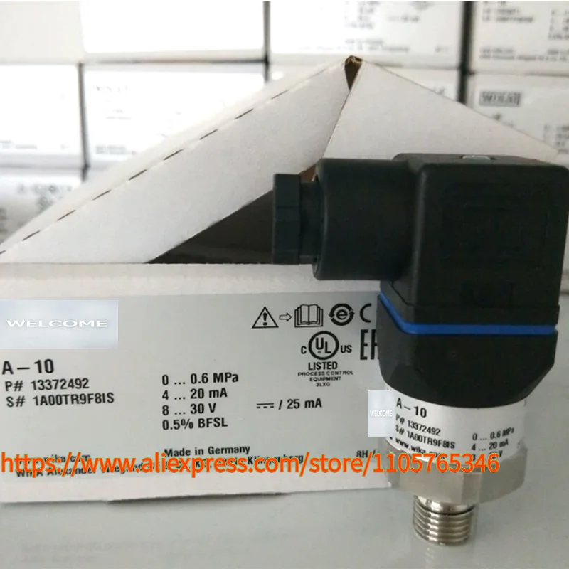1pcs A-10 Pressure Transmitter 4-20mA Thread G1/4 8-30V 100% Original Germany Pressure Sensor