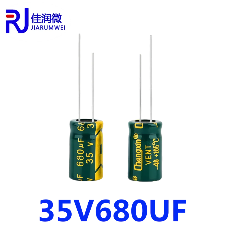 

20PCS Original 35v680uf Low ESR/Impedance High Frequency 35V 680UF Aluminum Electrolytic Capacitor 35V680UF Size: 10X20/10X17MM