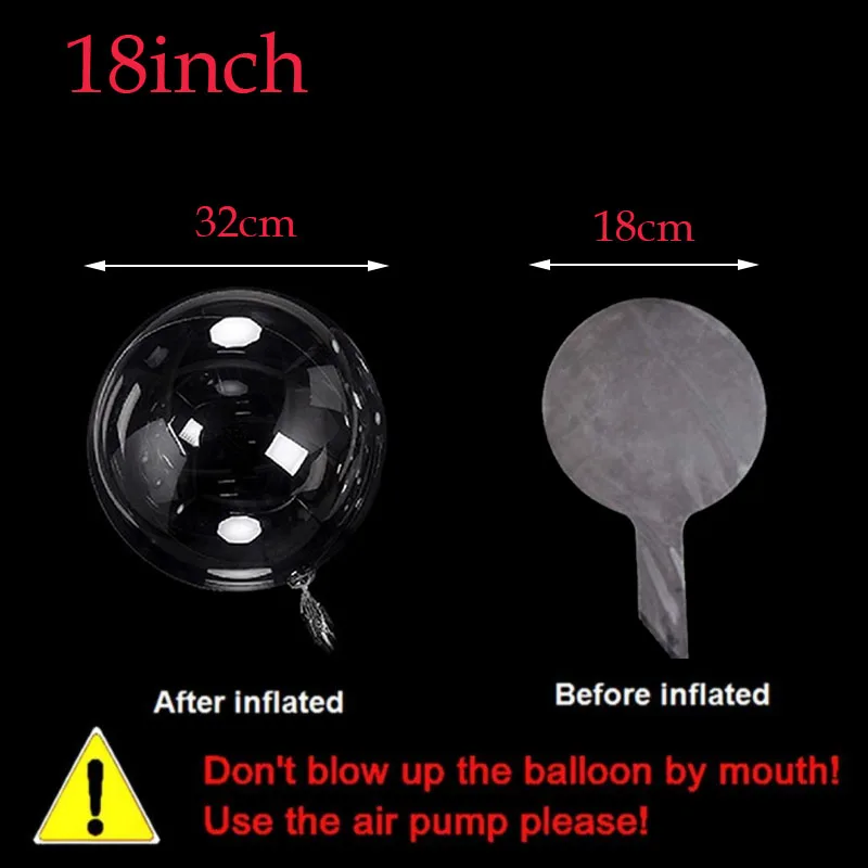 10-100 Stück 8/10/12/16/18/20/24/30/36 Zoll Transparente Bobo-Ballons, klare Blasenballons für Hochzeits- und Geburtstagsfeier-Dekoration – Detail 8