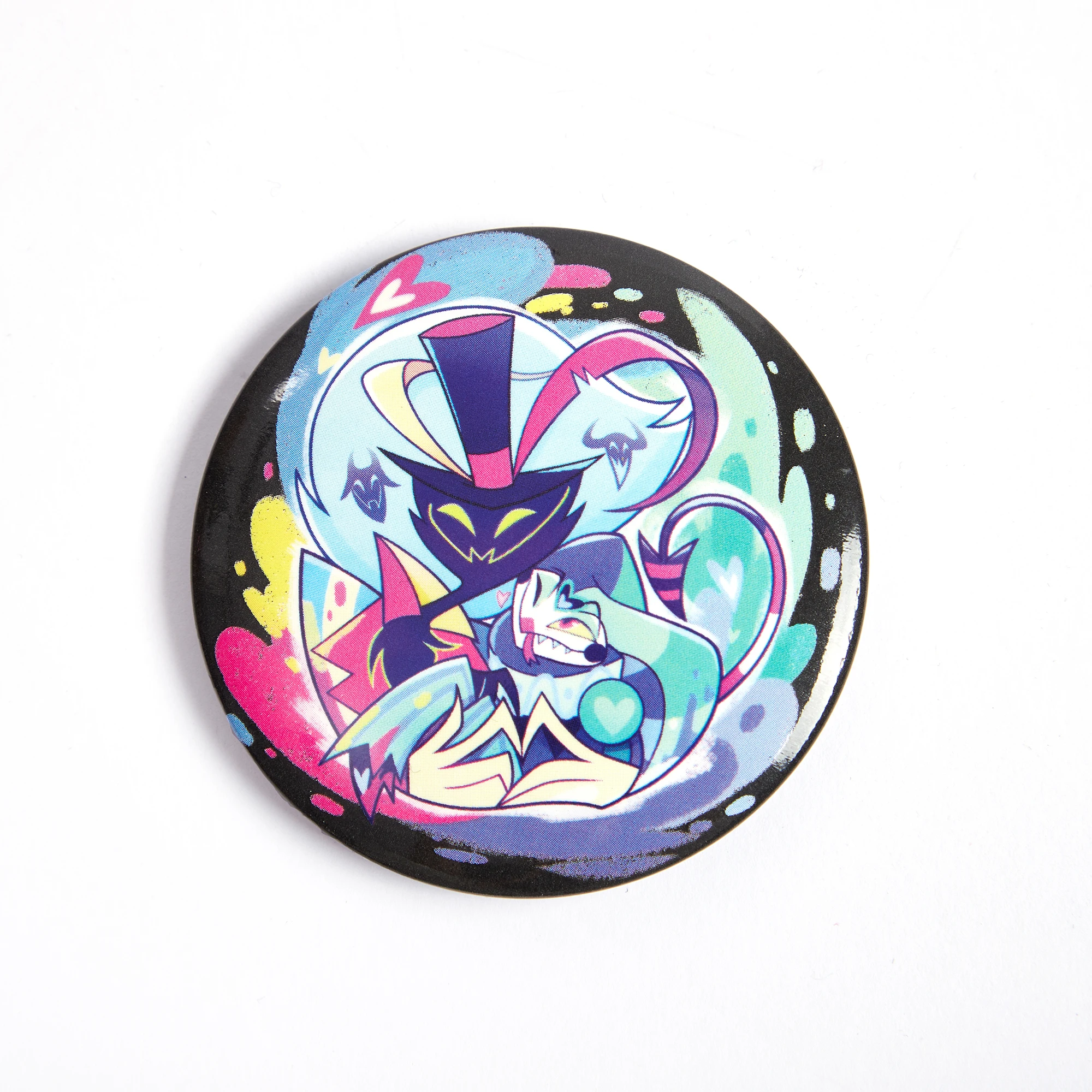 58 مللي متر أنيمي Helluva Boss Sallie May Ozzie Verosika Loona Fizz تأثيري حلي شارة دبوس SPTE صفيح بروش دعامة عيد الميلاد جيلف #3