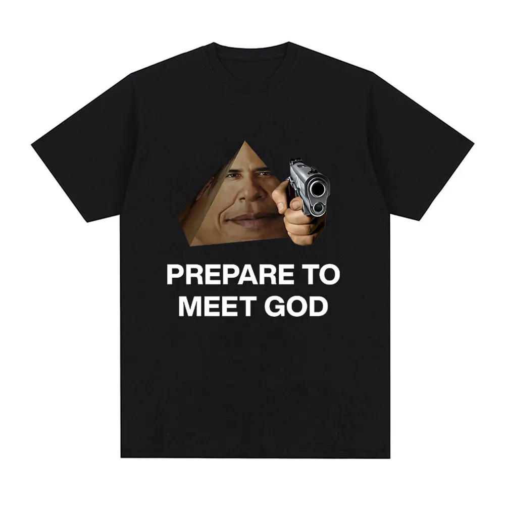 

Prism Prepare To Meet God Meme T Shirt Men Women Cotton Casual Comfort Short Sleeve T-shirt Fashion Harajuku Oversized T Shirts