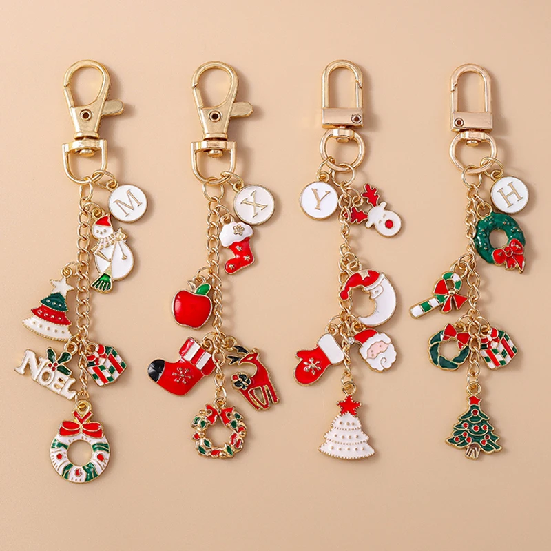 Aihua Niedlicher Weihnachts-Schlüsselanhänger Schneemann Rentier Weihnachtsmann Weihnachtsbaum Schlüsselanhänger für Frauen Weihnachtsparty Schmuck Geschenke – Detail 3