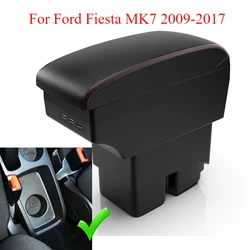 For Ford Fiesta Car Armrest box For Ford Fiesta MK7 2009-2017 Storage Interior details 2010 2011 2012 2013 2014 2015 2016