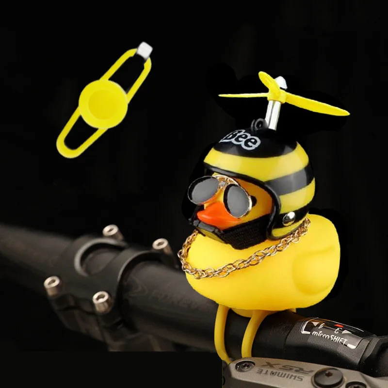 Fahrrad Kleine Gelbe Fahrrad Ente Fahrradklingel Gelbe Luftschraube Helm Ente Ente Fahrrad Wind Motorrad Reiten Radfahren Zubehör