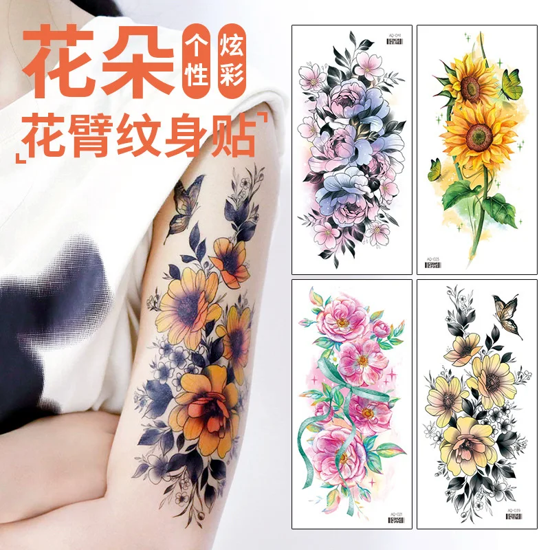 

Same Style2Waterproof Sweatproof Flower Arm Tattoo Stickers for Men and Women, Personalized Temporary Flower Arm Tattoos