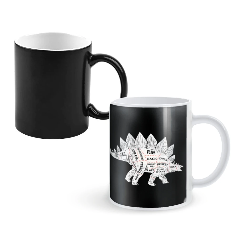 

SteakOSaurusCoffee Mugs And Mug Creative Color Change Tea Cup Ceramic Milk Cups Novelty Gifts