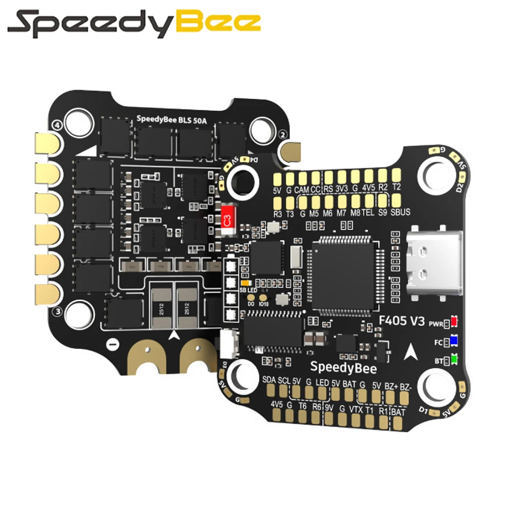 Speedybee F405 V3 50A 30*30 FC&ESC Egymásra rak BLS 50A 4-in-1 50A*4 ESC & F405 V3 betaflight/ INAV Madárraj vezérlő számára RC FPV drón