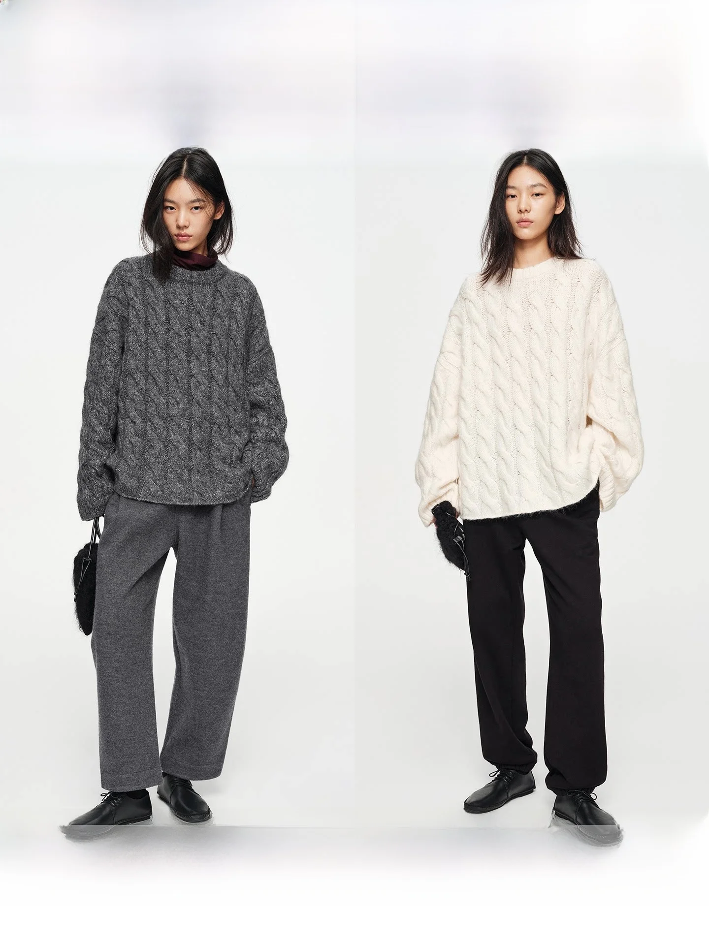 

Jaja Australian Wool Mahai Wool Vintage Loose Knot Head Sweater Women's Soft Knittedwear Fall Season Casual Comfortable