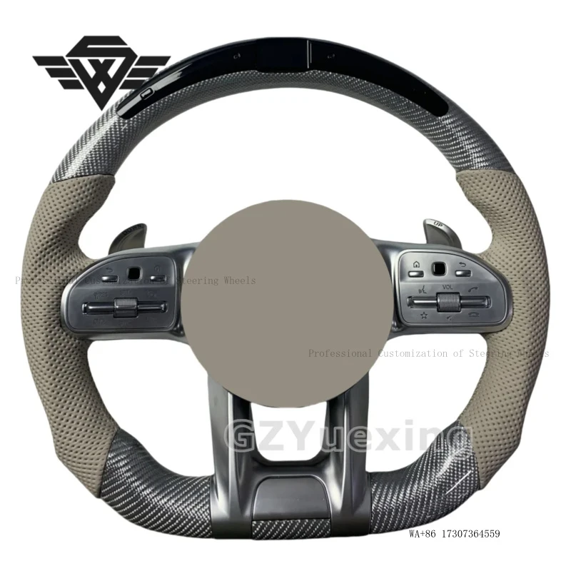 

Customized White Carbon Fiber Strip LED Light for Car Steering Wheel Suitable for Mercedes Benz C E CLS W204 W205 W212 W213 W217