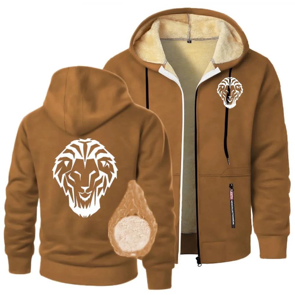 Leon Athletic Club de Bilbao sudadera Fitness hombres Sudadera con capucha abrigos invierno espesar chaqueta juvenil calle a prueba de viento prendas de vestir de lana de cordero