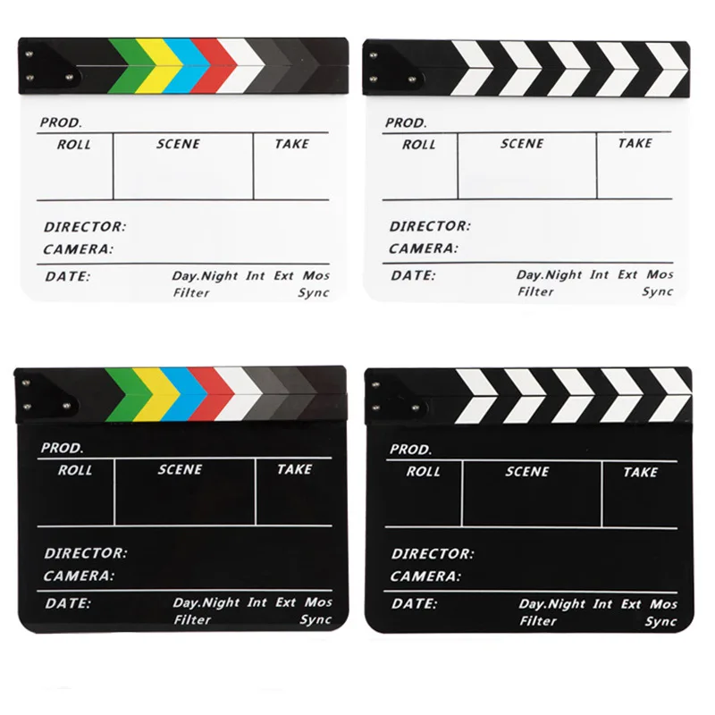 Photographic Props Acrylic Field Record Board Film And Television Color Bar English Shooting Board Director'S Shooting Board